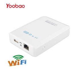 Yoobao YB-658 10400mAh WiFi Router + 3G + Power Bank White - Click Image to Close